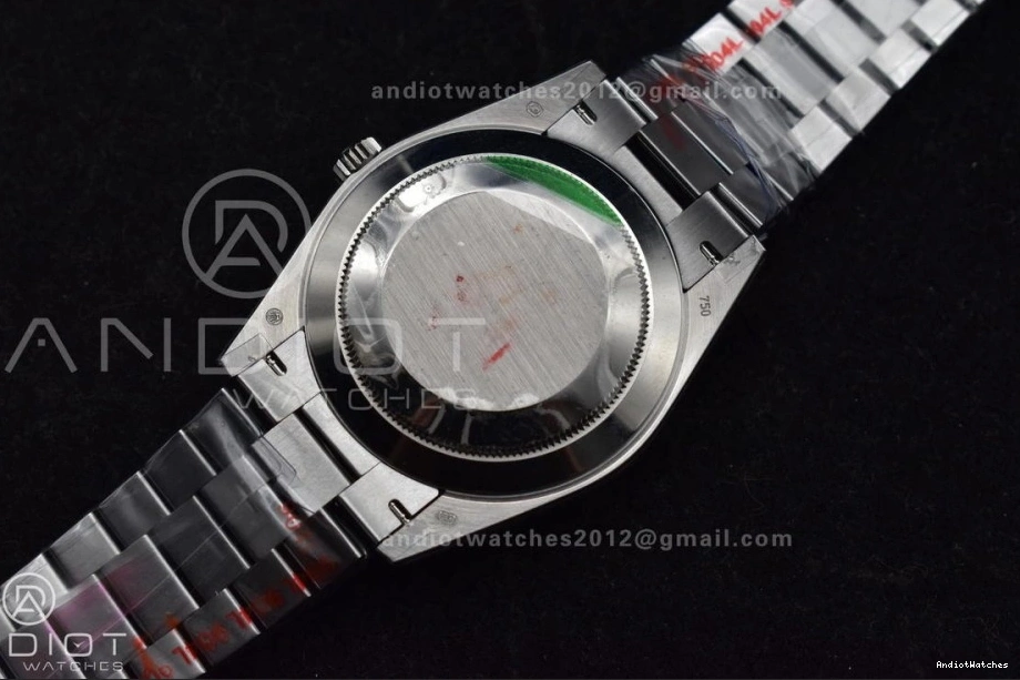On President Steel Trendsetting Bracelet 40 A3255 GMF 703 V Dial Weighted Markers Tungsten Roman DayDate 904L Blue 0826
